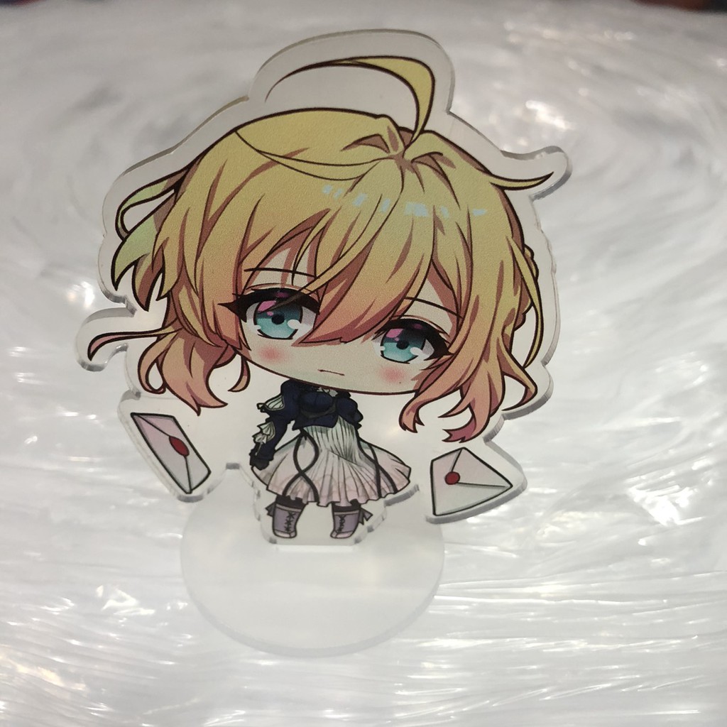 Standee Violet Evergarden mini Tượng Acrylic Anime mica chibi trang trí trưng bày mô hình