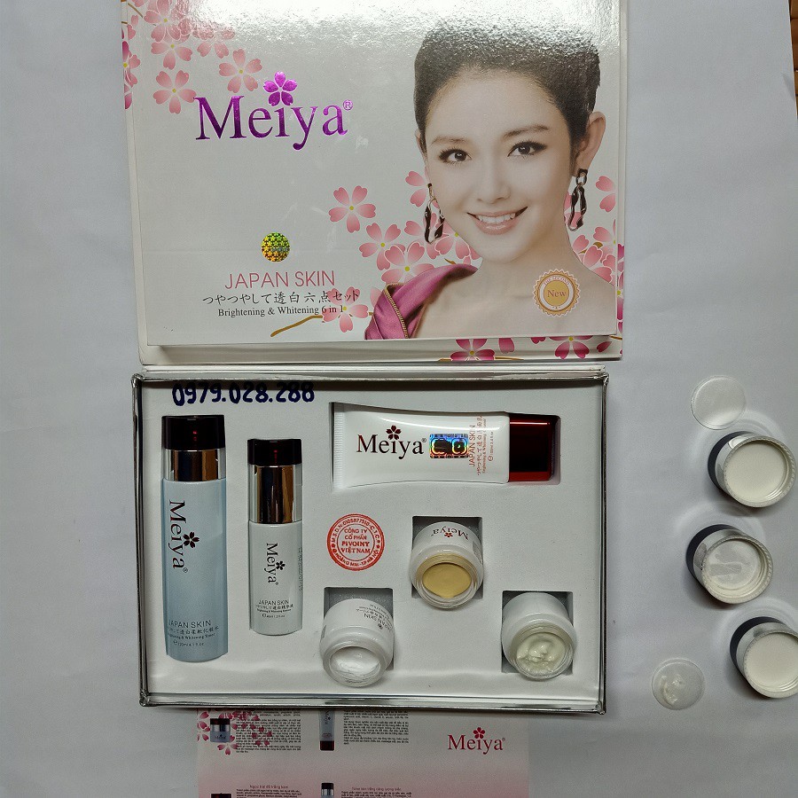 Bộ mỹ phẩm MEIYA TRẮNG 6IN1 của Nhật dưỡng trắng da