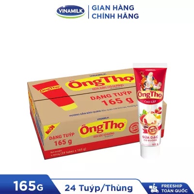 [HSD T2-2024] Thùng 24 Tuýp Sữa Đặc Có Đường Ông Thọ Đỏ 165g.