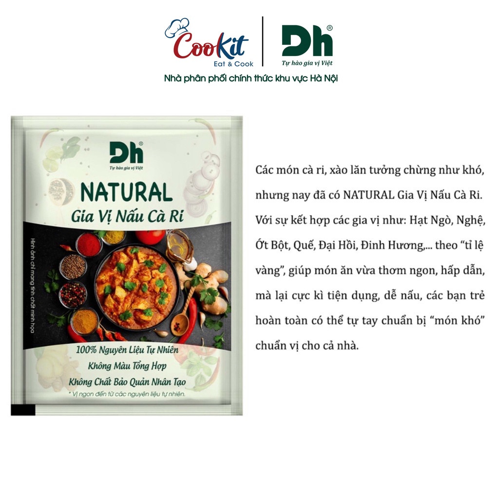 Gia vị nấu cà ri Natural Dh Foods gia vị nấu ăn 10gr