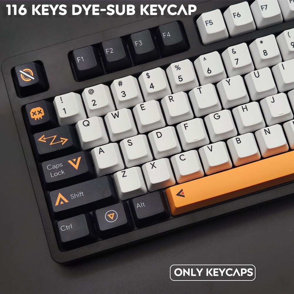 116 phím PBT Keycap DYE-Sublimation Cấu hình OEM Keycaps được cá nhân hóa cho bàn phím cơ Cherry MX Switch