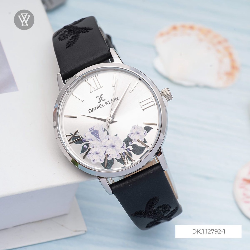 Đồng Hồ Quartz Nữ Daniel Klein Trendy WATCHSTORE DK.1.12792-1 Mặt Kính Khoáng 34mm, Dây Da, Vỏ Thép Không Gỉ