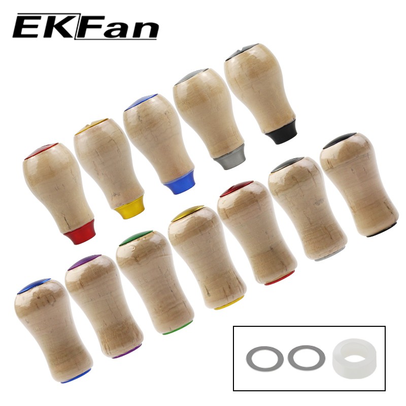 EKfan for daiwa & Shimano fishing reel knob Soft-wood Material Fishline wheel Repair assembly Accessorie