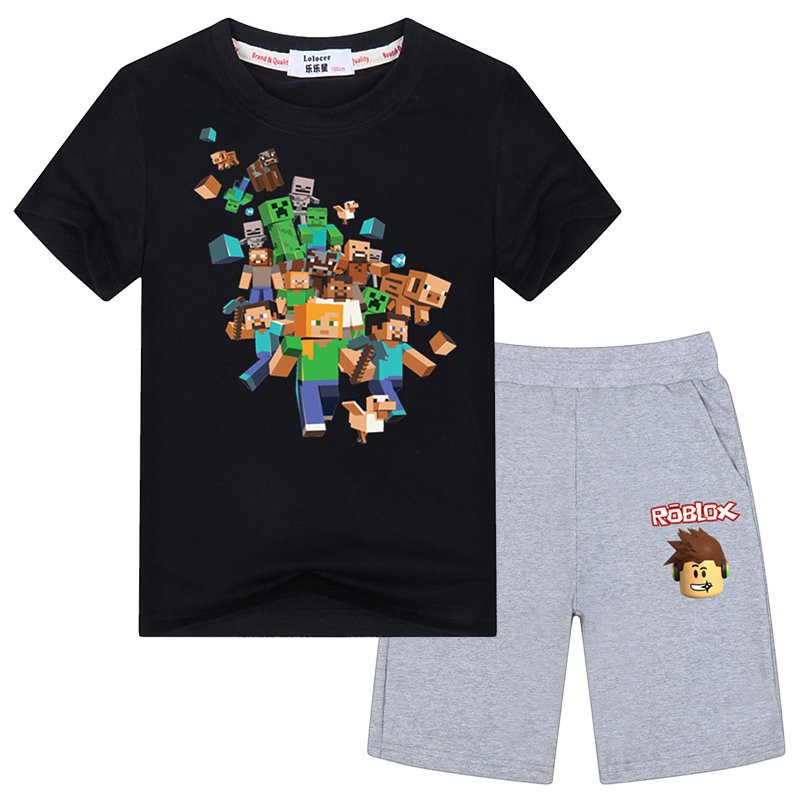 ROBLOX Set Áo Thun Tay Ngắn &amp; Quần Short Cho Bé