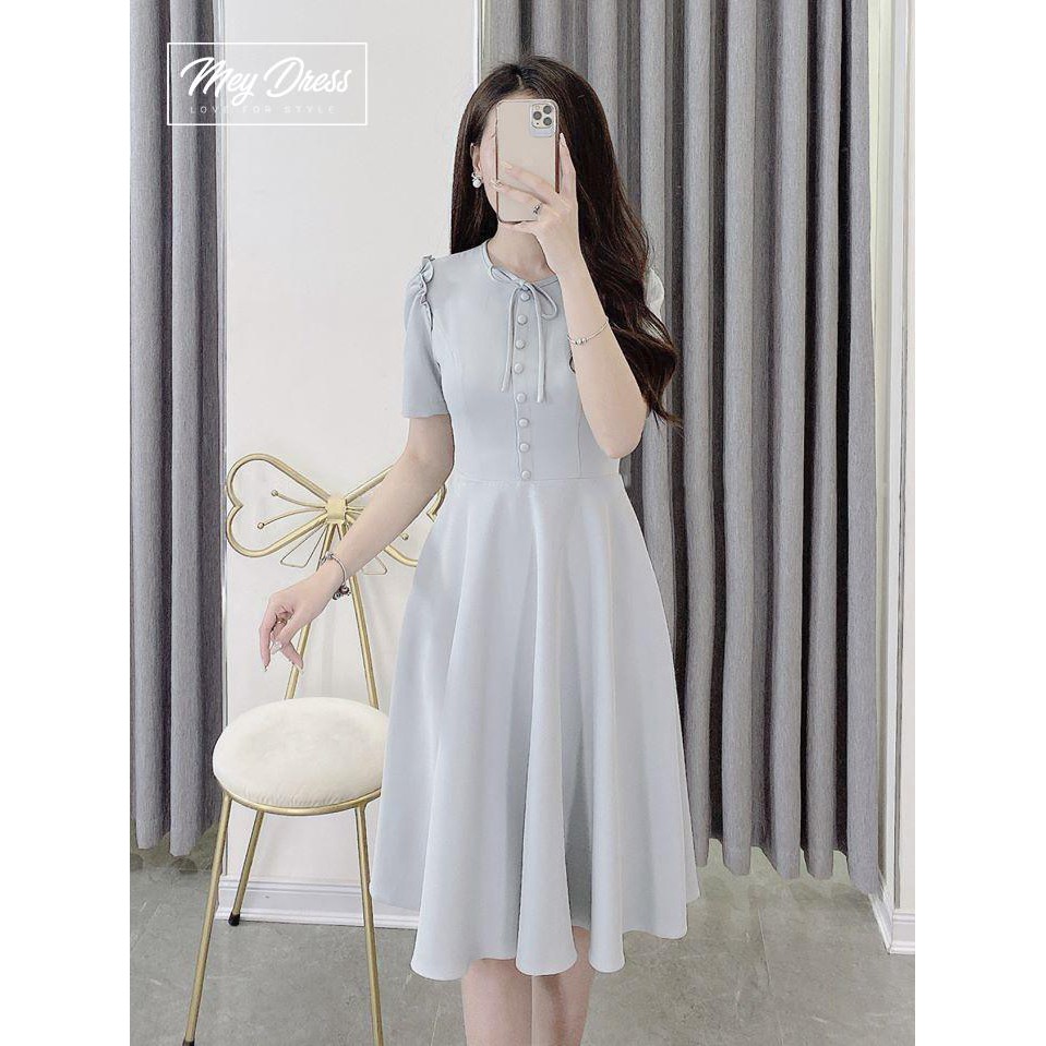 Đầm Nữ, Đầm Dự Tiệc, Váy Nữ Trắng, Đầm Nữ Trung Niên Sang Chảnh Mey015 Liin Clothing