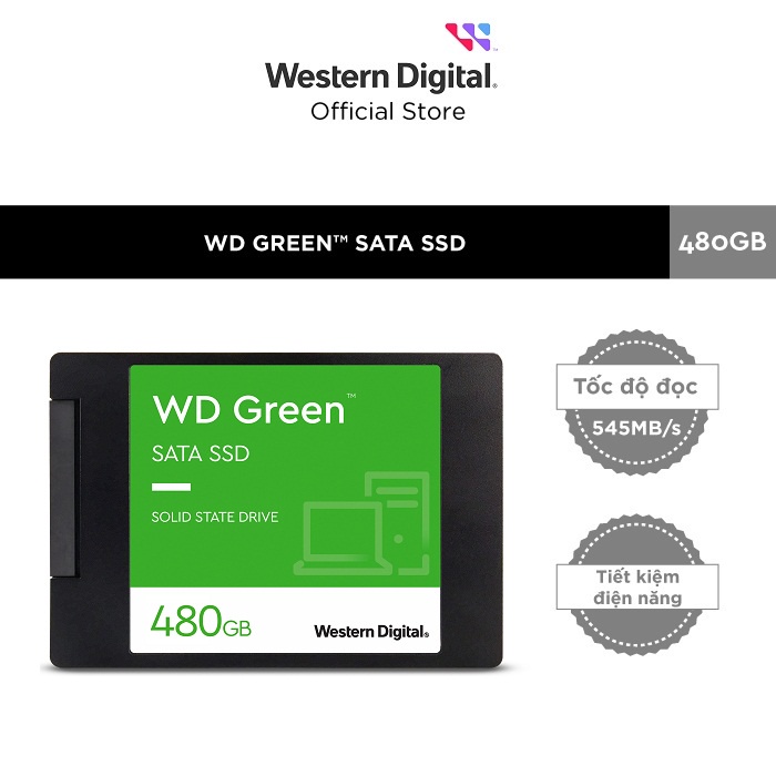 Ổ cứng SSD Western Digital green Sata III 480GB WDS480G3G0A - New version 2022