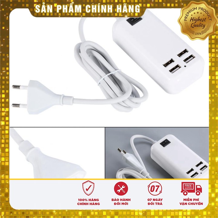 Ổ cắm điện có 4 cổng USB sạc điện thoại 15W