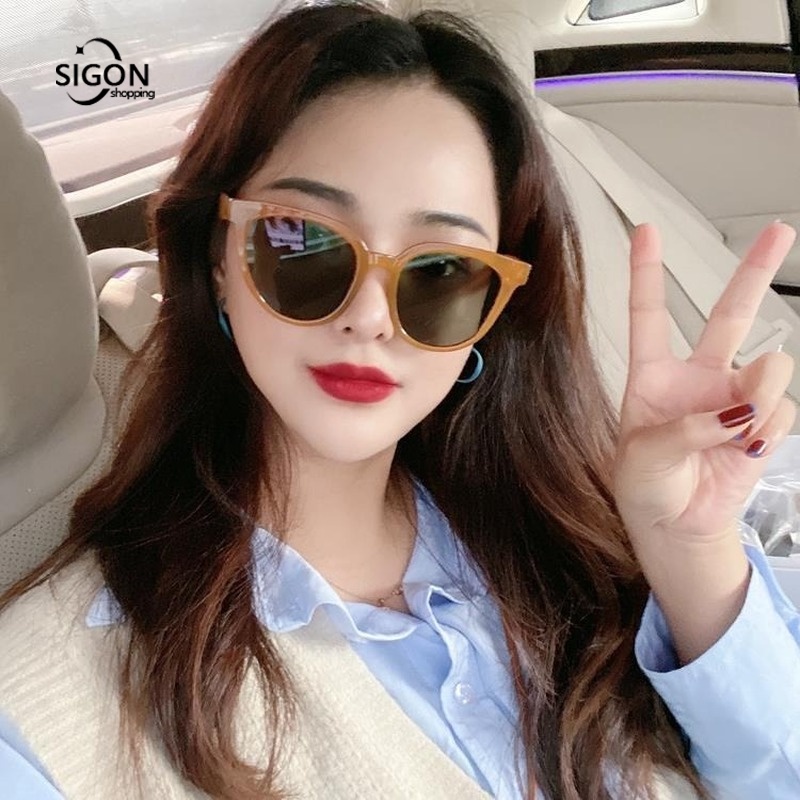 Kính Mát Gọng Lớn Mềm Mại Chống Tia UV Màu Trắng Sữa Thời Trang