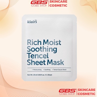Mặt Nạ Dear, KLAIRS Rich Moist Soothing Tencel Sheet Mask 25ml- Màu Trắng