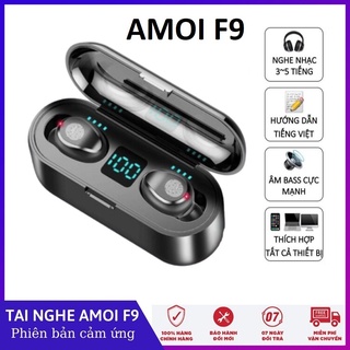Tai Nghe Buletooth Không Dây Amoi F9 TWS 5.0 Bản Quốc Tế Cho IP Và SamSung - Tích Hợp Sạc Dự 2500mAh Chống Nước