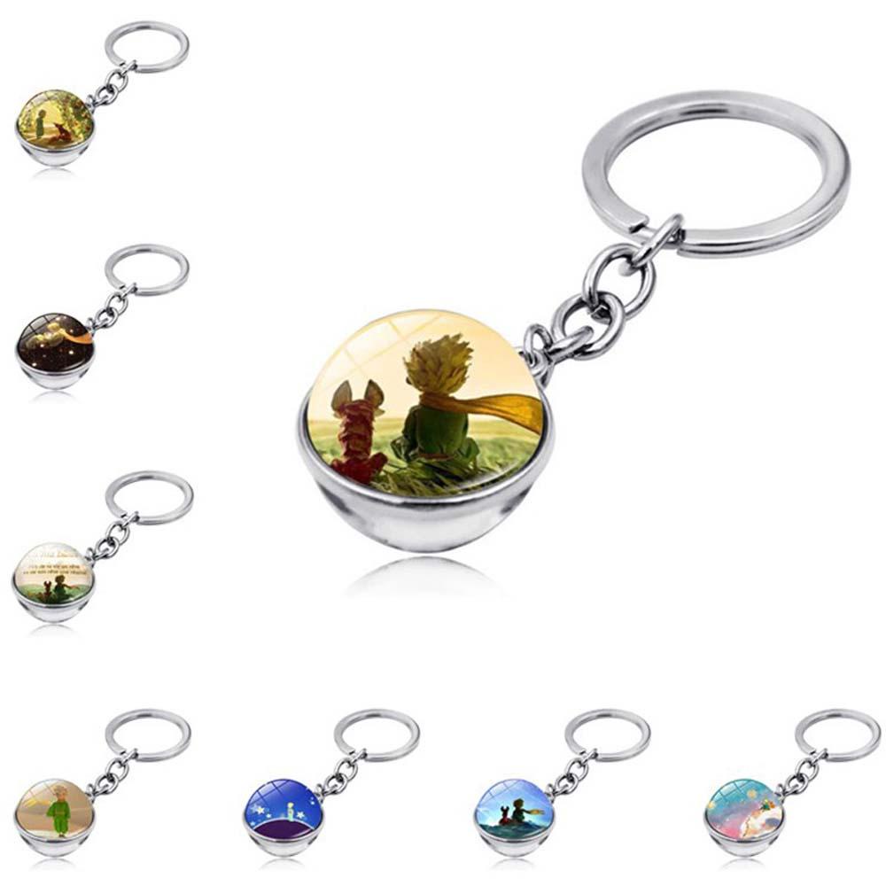 LILYES Móc Khóa Hoàng Tử Bé Có Mặt Kính Cabochon Phát Sáng Trong Bóng Tối 12 Phong Cách