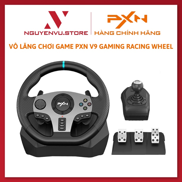 Vô lăng chơi game PXN V9 Gaming Racing Wheel - Hàng Chính Hãng