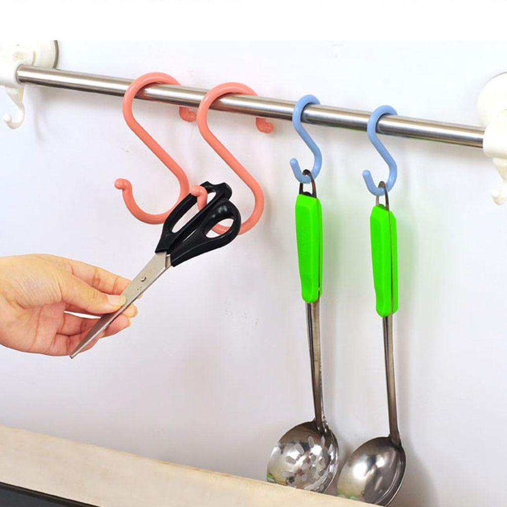 PINEVN Set 4 Móc Treo Đồ Hình Chữ S Bằng Nhựa ABS Nhiều Màu Đa Năng Tiện Dụng
