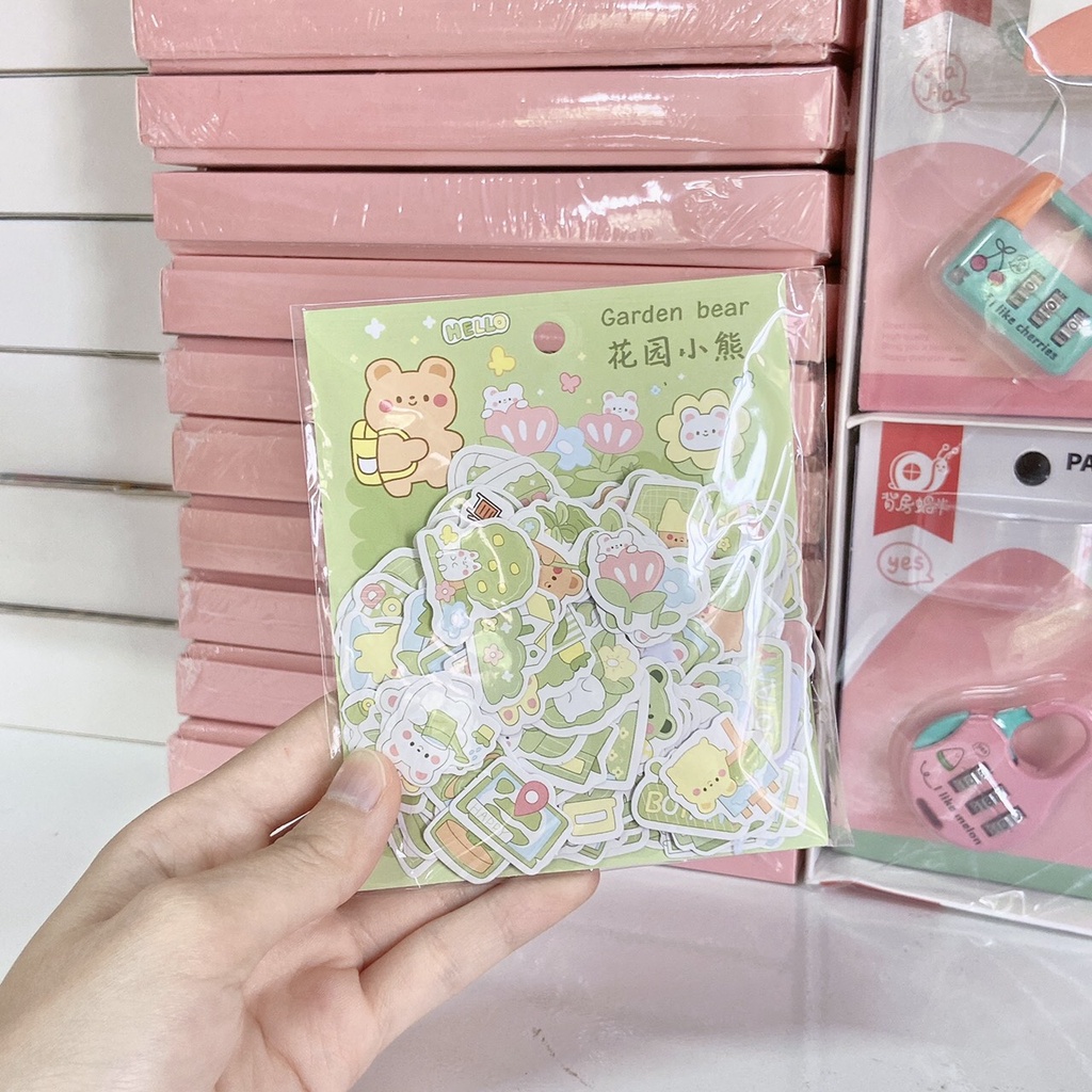 Mua Túi Sticker Thỏ và Gấu (200 Miếng) (Trang Trí Sổ / Bullet Journal ...