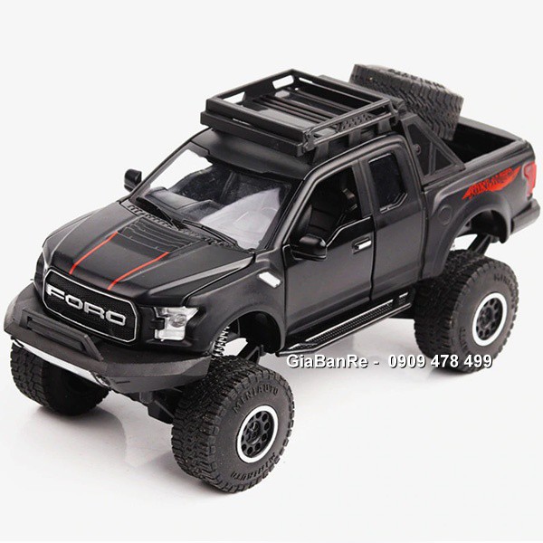 XE MÔ HÌNH KIM LOẠI BÁN TẢI FORD F150 OFFROAD  TỈ LỆ 1:32 - VUA ĐỊA HÌNH - ĐEN