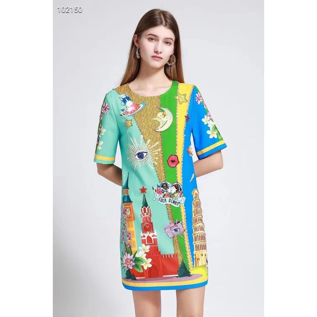 ĐẦM D2210 DG HÌNH CON MẮT VÀ THIÊN THẦN
