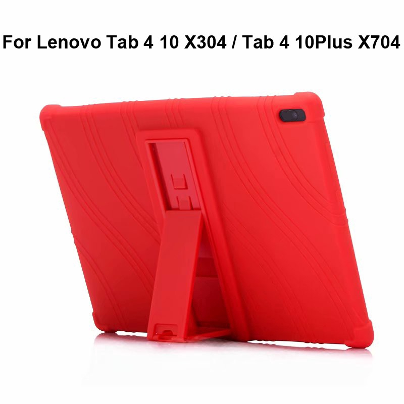 Ốp Máy Tính Bảng Silicon Mềm Có Giá Đỡ Bảo Vệ Cho Lenovo Tab 4 10 X304 Tab4 10 Plus X704