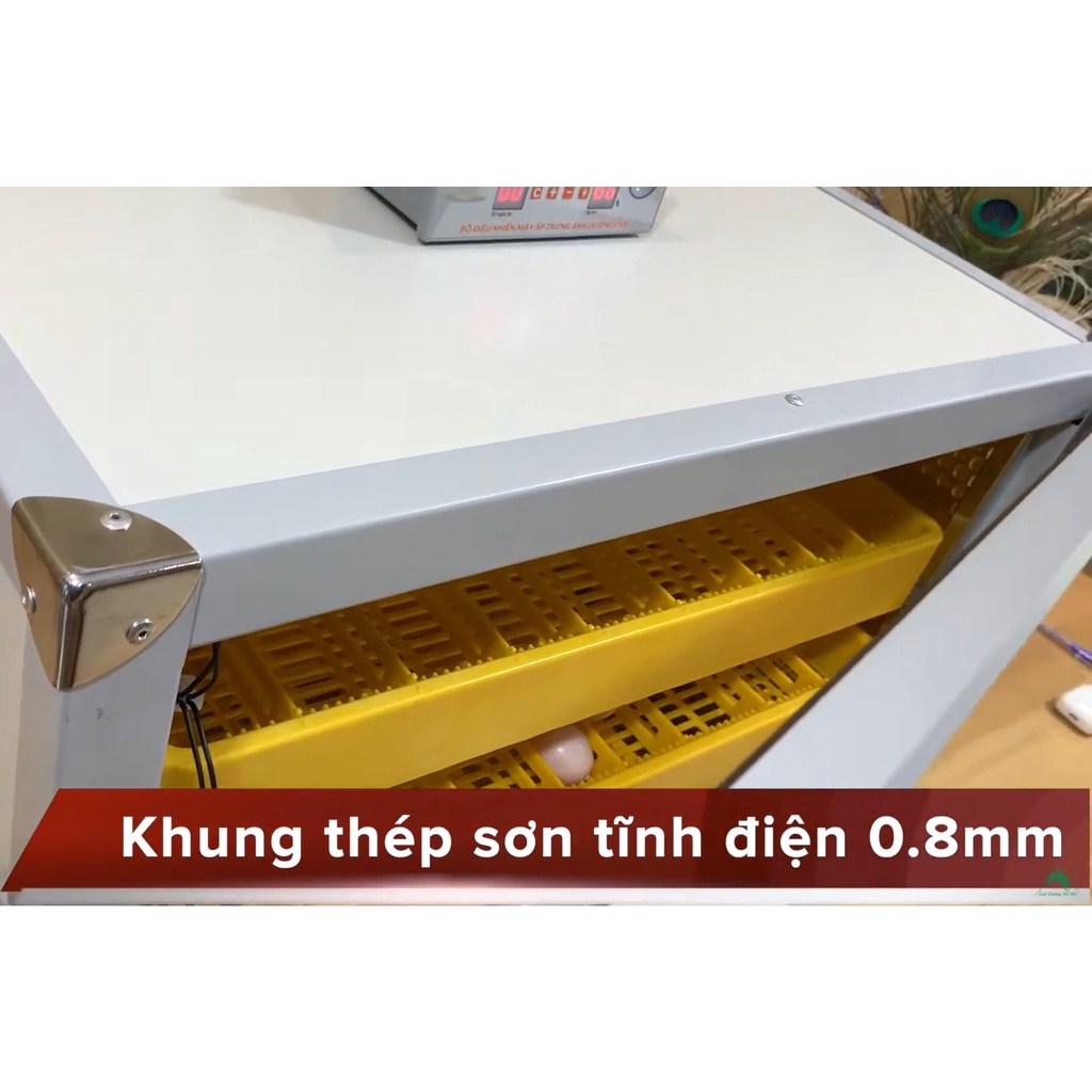 Máy Ấp Trứng Ánh Dương E100 - Tủ Tôn 3 Lớp - 2 Khay Nhựa Đảo Lăn Đa Năng - Phiên Bản Cao Cấp