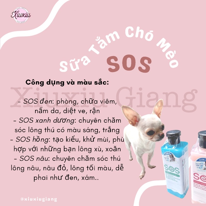 Sữa Tắm Chó Mèo SOS 530ml - Xiuxiu Giang