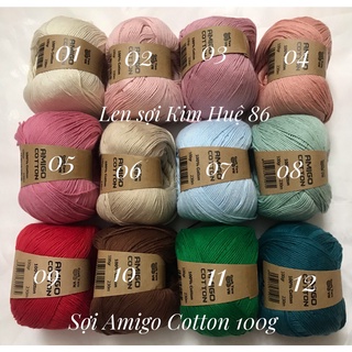 Sợi Amigo Cotton ( từ màu 21 đến màu 36)