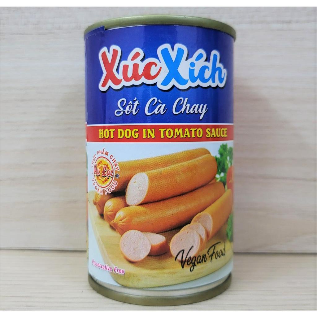 [Hộp 165g] XÚC XÍCH XỐT CÀ CHAY [VN] ÂU LẠC Vegan Hot Dog in Tomato Sauce