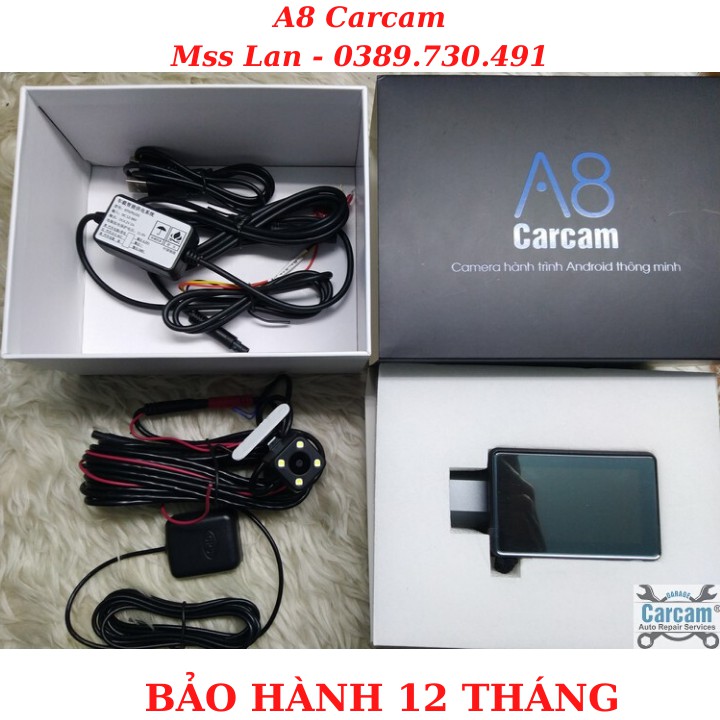 Camera Hành Trình Ô Tô A8 Carcam Android 4G WiFi - Định Vị Giám Sát Từ Xa - Ghi Hình Cùng Lúc Trước & Sau