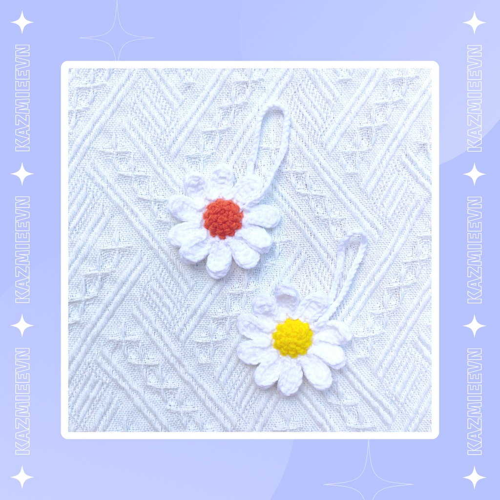 Dây treo túi hình hoa cúc daisy handmade