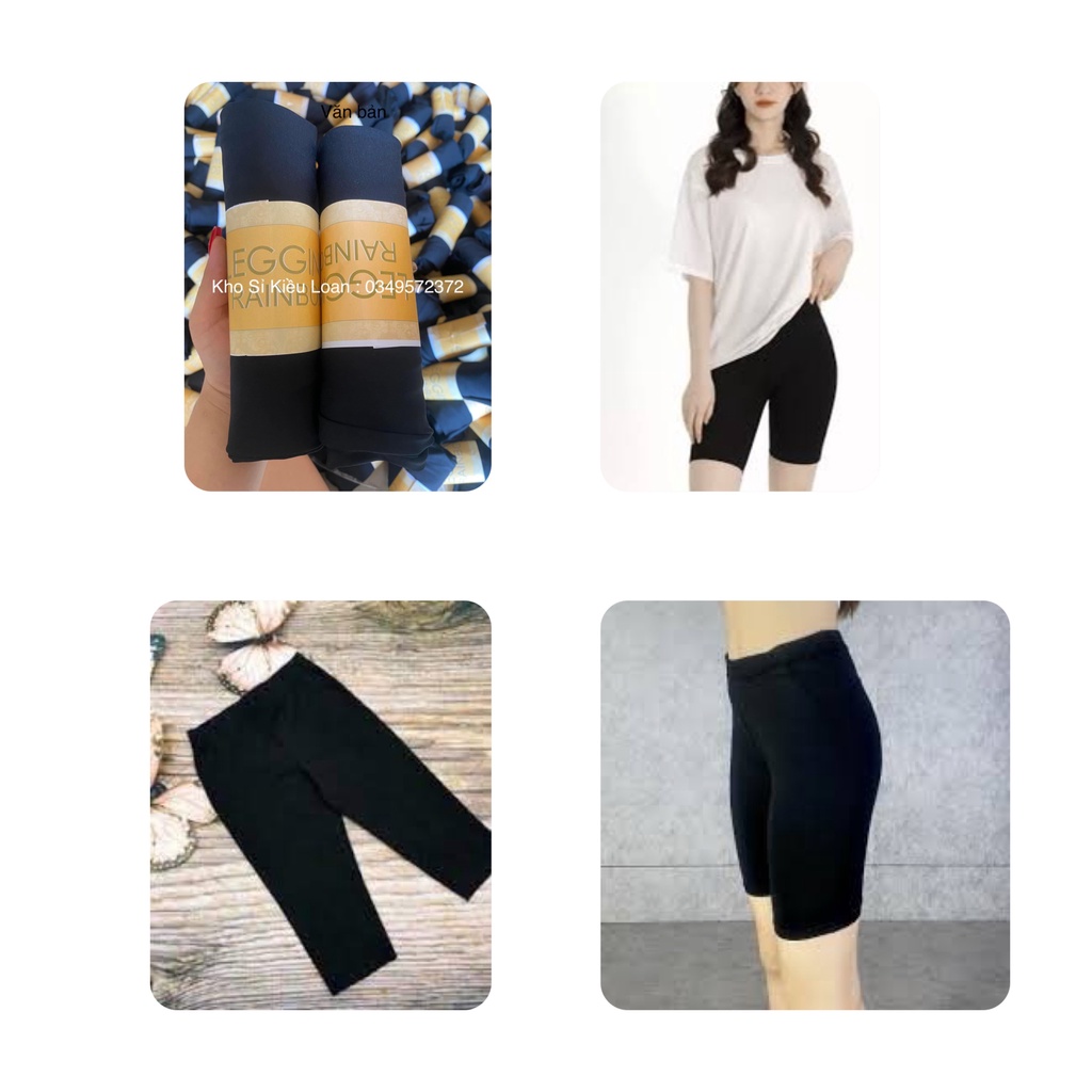 Quần Legging Ngố , Chất Thun Uni Loại Tốt Legging Thái Mặc Tập Gym Siêu Co Giãn Không Bung Chỉ