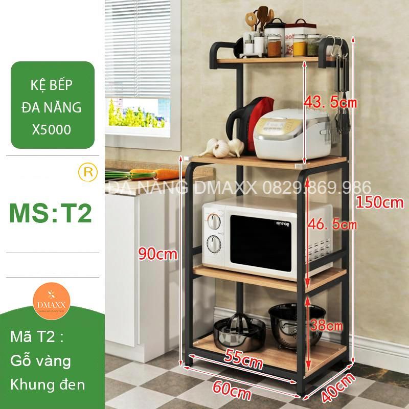 Kệ Bếp Đa Năng, Kệ Lò Vi Sóng Để Nồi Nướng, Nồi Chiên Không Dầu DMAXX