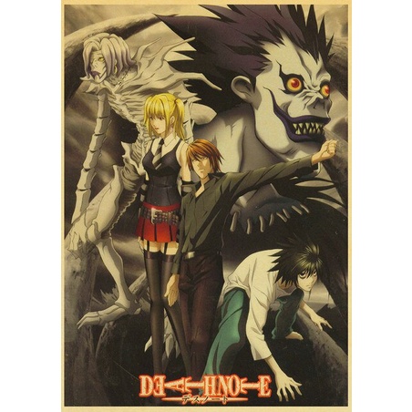 Cổ Điển Bộ Anime Tử Áp Phích Retro  Poster Trang Trí Phòng Tranh Nghệ Thuật Decal Dán Tường Hình Ms: 342