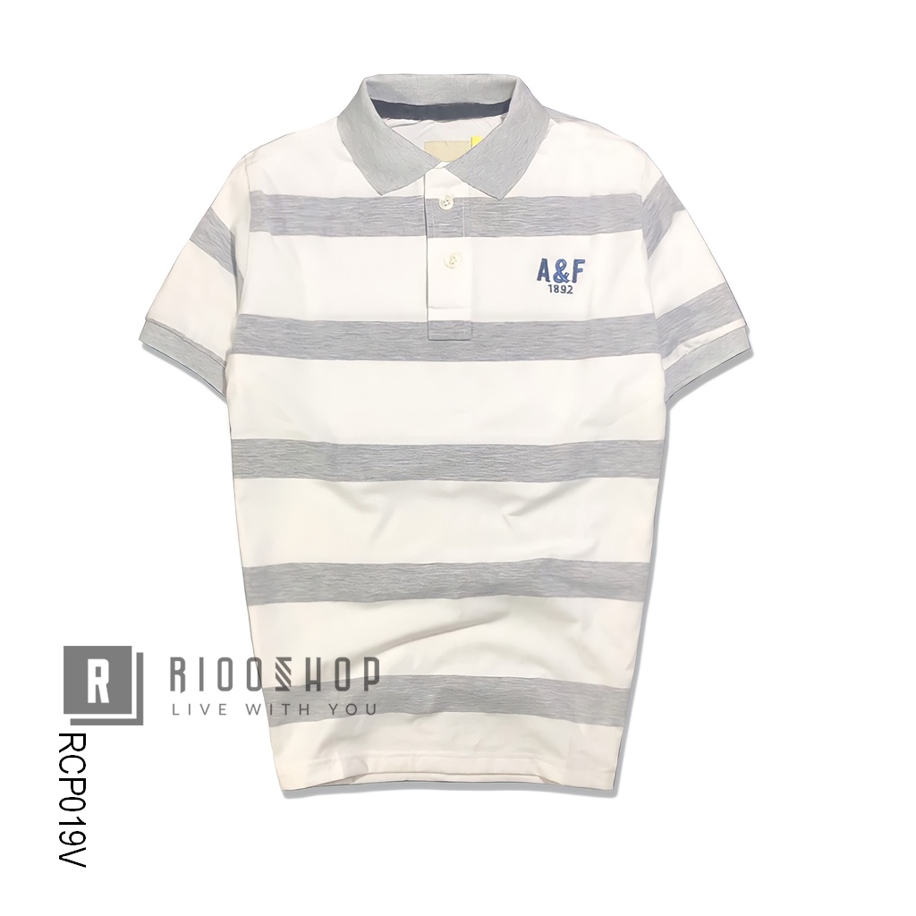 Áo phông nam ngắn tay có cổ sọc ngang AF cực đẹp RCP019 - áo polo nam cotton Riooshop