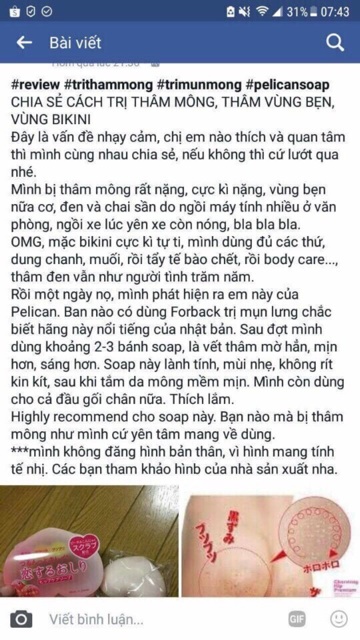 XÀ PHÒNG GIẢM THÂM DƯỠNG TRẮNG VÙNG MÔNG PELICAN