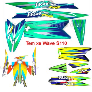 Tem xe Wave Thái 3 lớp Wave S110 đời 2000 Greennetworks