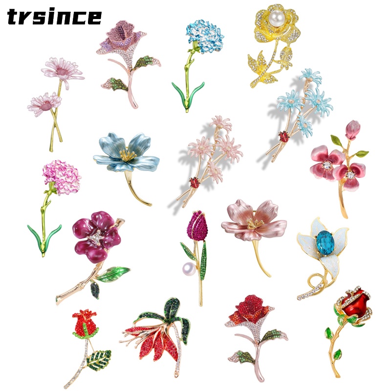 Ghim CàI ÁO HìNh Hoa Tulip ĐíNh Kim Cương Giả ThờI Trang Cho Nam Nữ