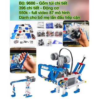 Bộ Lego 9686_Lego Education_Technic_Lắp 100+ Mô Hình Có Động Cơ_Có Bảo Hành