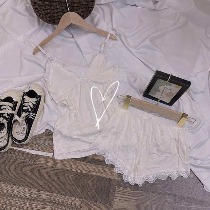 Sét bộ ngủ 2 dây phối ren hot trend(MHXT)