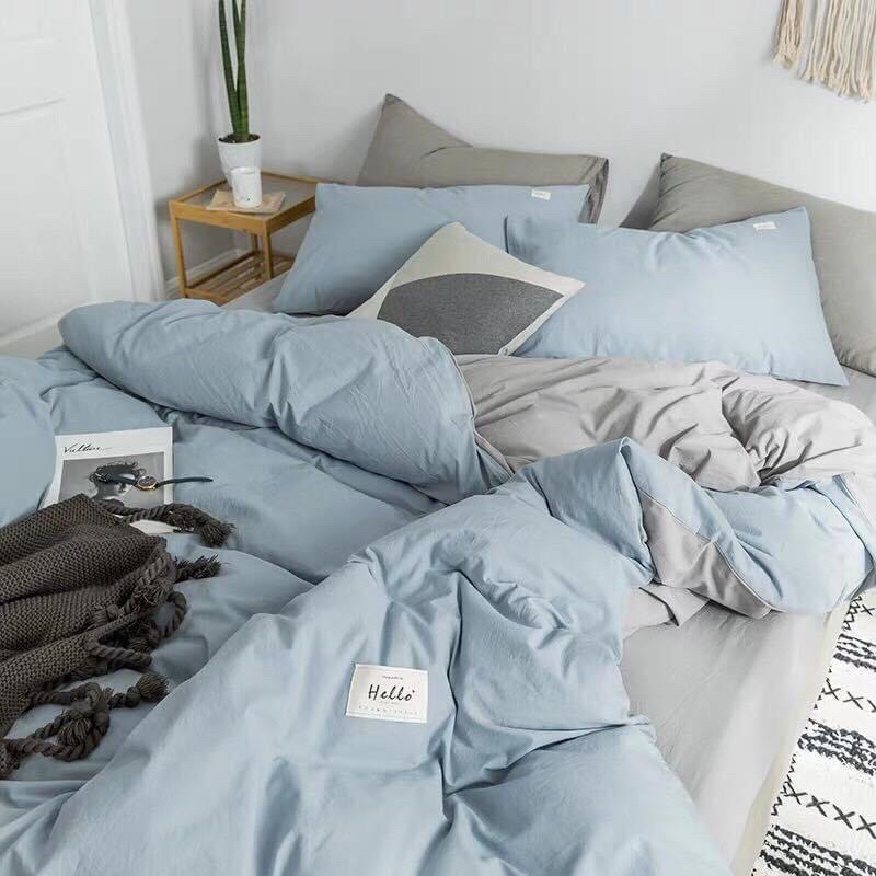 Bộ Chăn Ga Gối Cotton TiCi Phong Cách Hàn Quốc Cao Cấp Đủ Kích Thước Đủ Màu Không Kèm Gối (CG2)
