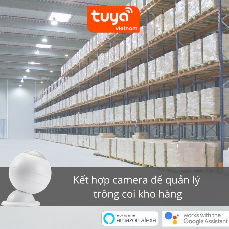 Cảm Biến Chuyển Động TUYA, Wifi PIR Có Chân Đế Dán, Kết Hợp Với Công Tắc Tạo Ngữ Cảnh
