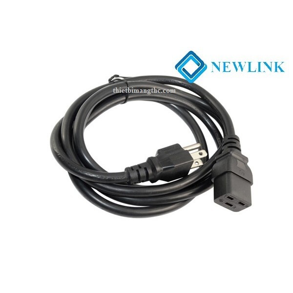 Dây nguồn 3 chân C19 lõi 3Gx2.08mm2 dài 3M chính hãng NEWLINK cao cấp, bảo Hành 18 Tháng