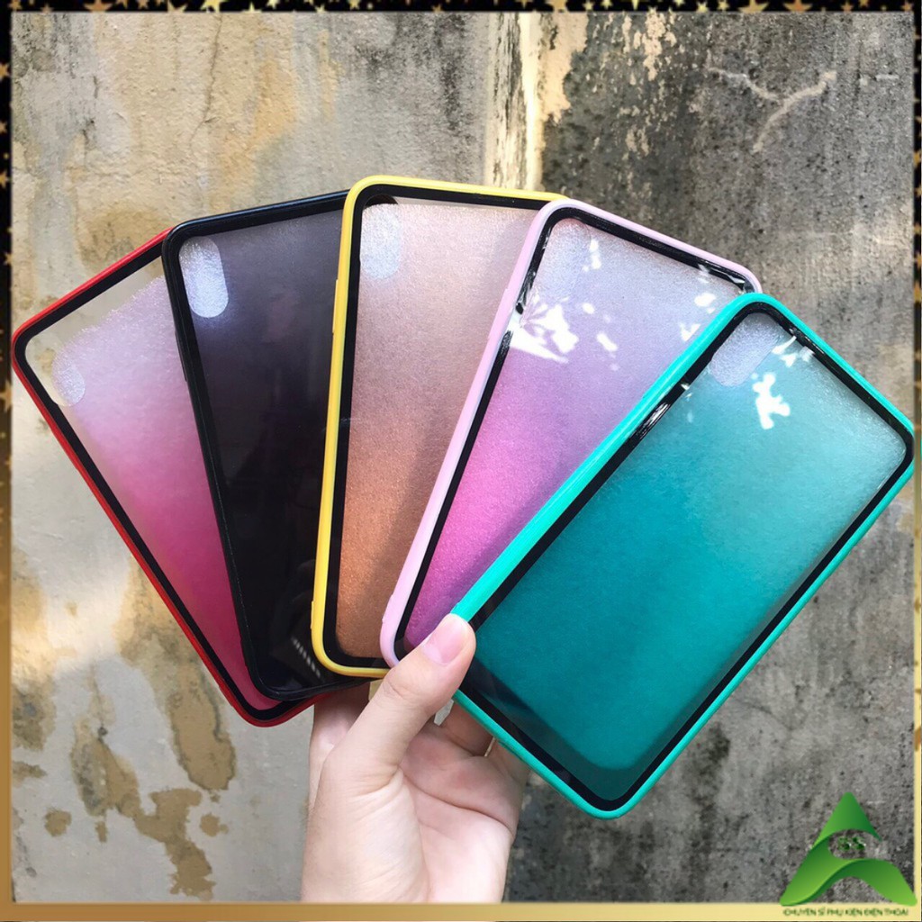Ốp Lưng Ombre Giả Kính 5 Màu Siêu Đẹp (Hot) - Ốp Iphone 6/6S /6 PLUS/ 7/ 8/ 7 PLUS/ X / XS MAX {Cung cấp sỉ toàn quốc}