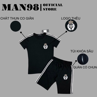 Đồ bộ nam, bộ thể thao nam thêu logo vương miện ong cao cấp bohe6 .