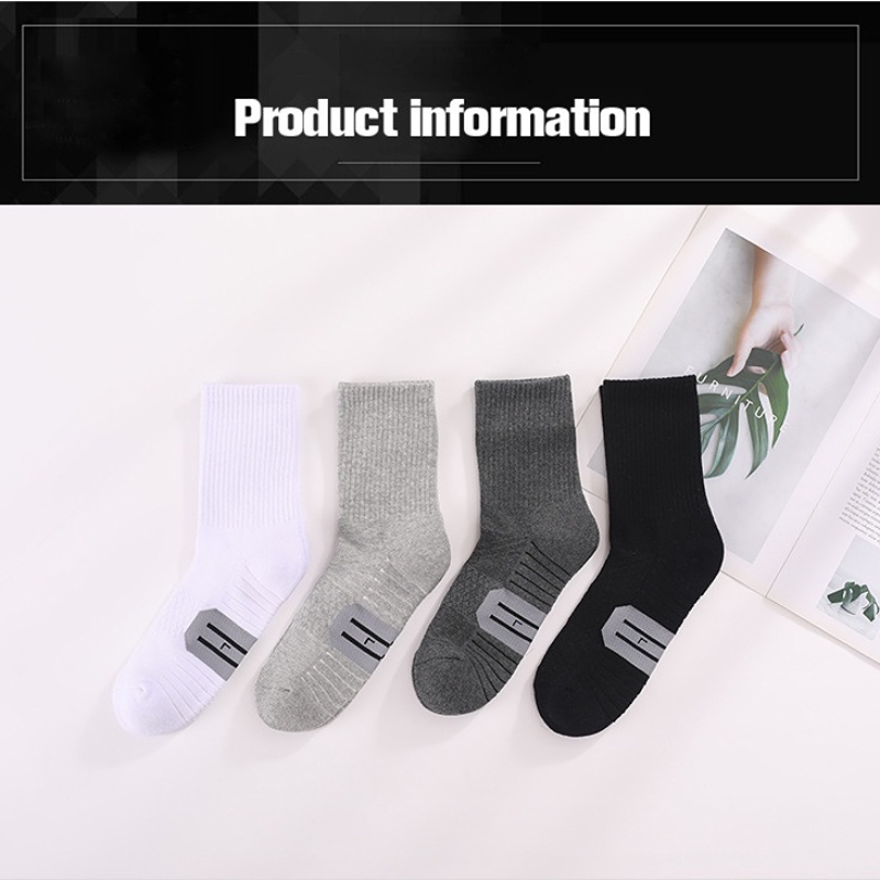 Vớ Thể Thao Cổ Cao Trung Bình Dày Dặn Thấm Hút Mồ Hôi Phù Hợp Cho Leo Núi/Đi Bộ Đường Dài