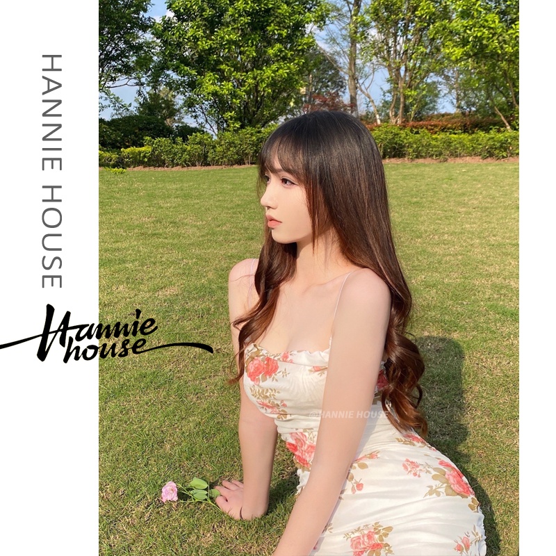 Hannie-Women Vintage Floral Ruched Mesh Package Hip Slip Dress