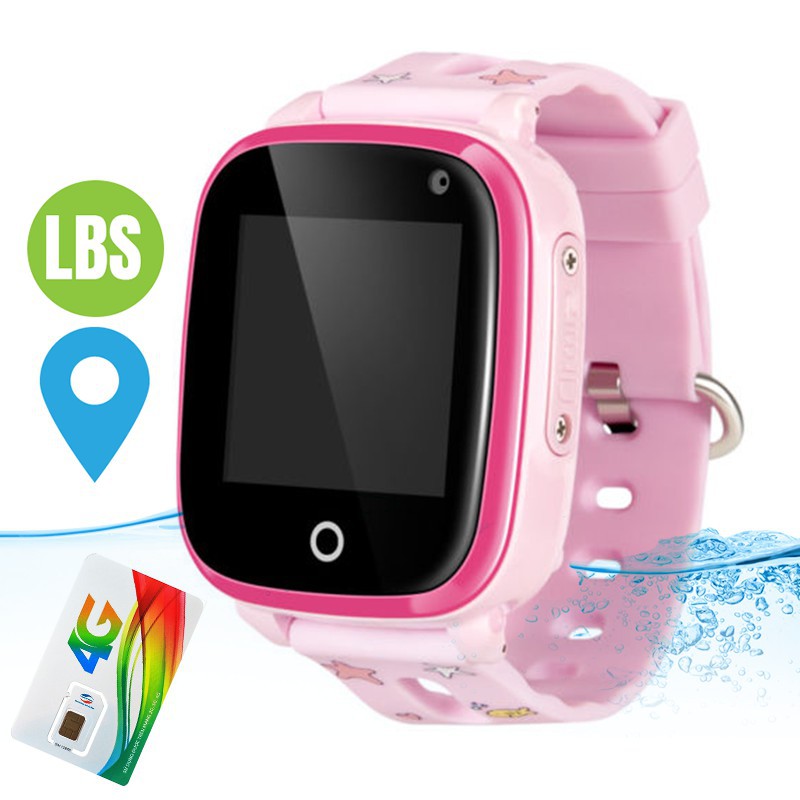 Đồng hồ định vị Trẻ em GPS WiFi 4G DF33 Có chế độ Gọi Video tốc độ cao, Chống nước tuyệt đối IP67