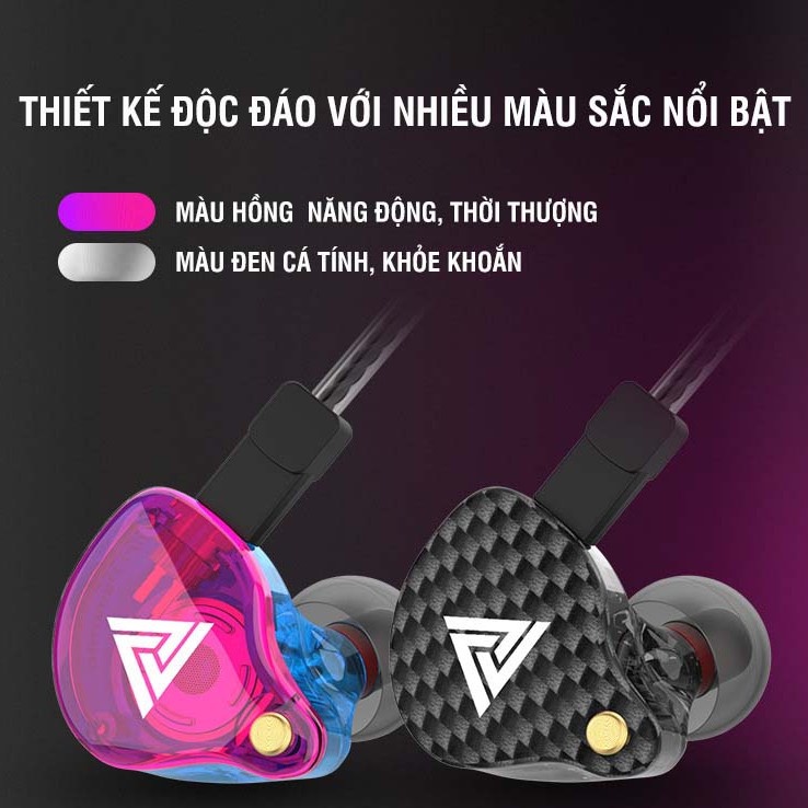 TN5 - Tai nghe nhét tai QKZ VK4 có mic giá quá rẻ chất âm tuyệt đỉnh màu sắc nổi bật