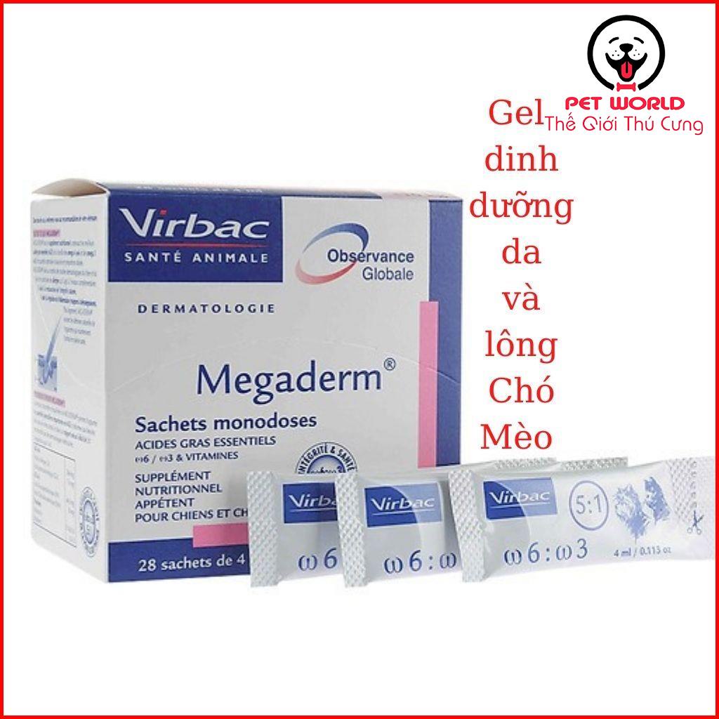Gel Megaderm dinh dưỡng mọc lông, dưỡng lông, giúp ăn ngon chó mèo 1gói/4ml