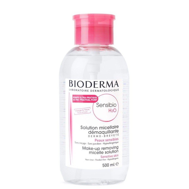 Nước Tẩy Trang Bioderma H2O Pháp (100ml ~ 500ml) nắp ấn