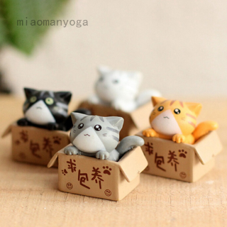 Mô hình chú mèo mini dễ thương thủ công dùng trang trí nhà cửa
