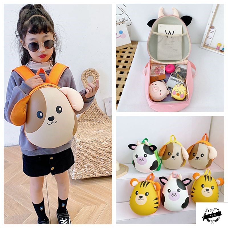 Ba lô quả trứng hình con vật cho Bé Balo cặp sách cute dễ thương