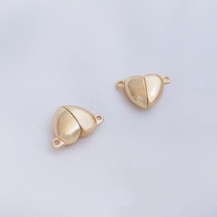 Khóa Nam Châm Hình Trái Tim 14K Màu Xanh Dương Độc Đáo